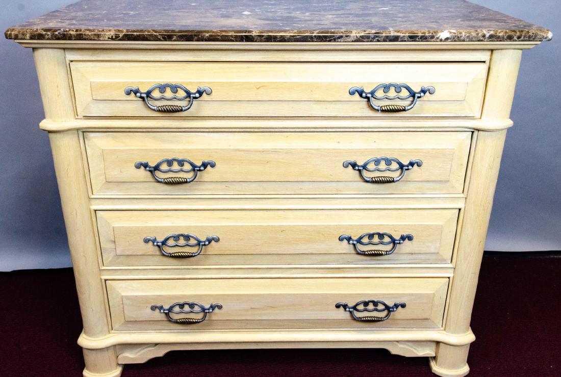 Thomasville Marble Top 4 Drawer Dresser / Bureau