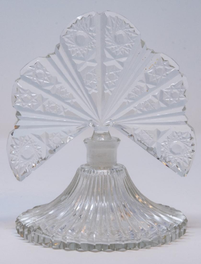 Antique Art Deco Crystal Czechoslovakia Perfume: Antique Art Deco Crystal Czechoslovakia Perfume Bottle. Faintly marked on bottom. Measures 5.5 inches in height.