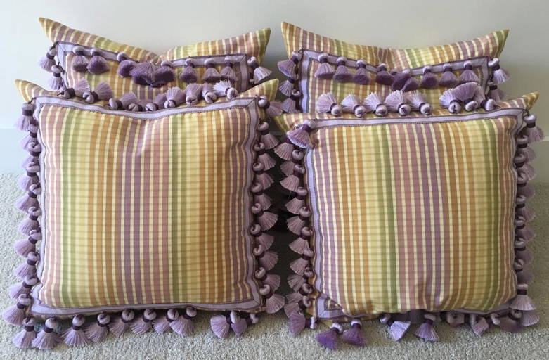 4 Custom Made Throw / Decorative Pillows