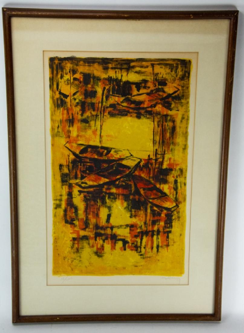 Framed Mid Century Signed & Numbered Print