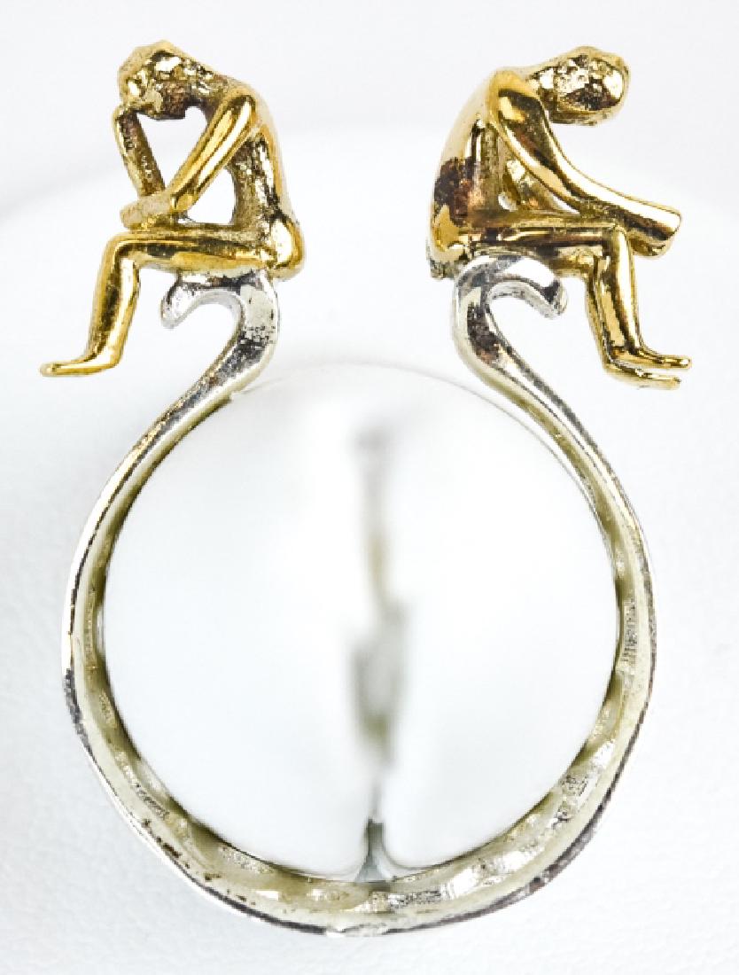 Figural Sterling Silver Ring of The Thinker (1 of 6)