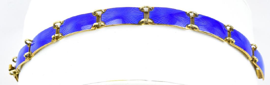 Vintage Norwegian Opro Sterling & Enamel Bracelet (1 of 6)