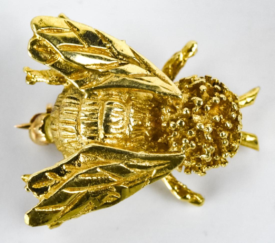 14K Gold Finely Cast Bumble Bee Pin (1 of 5)
