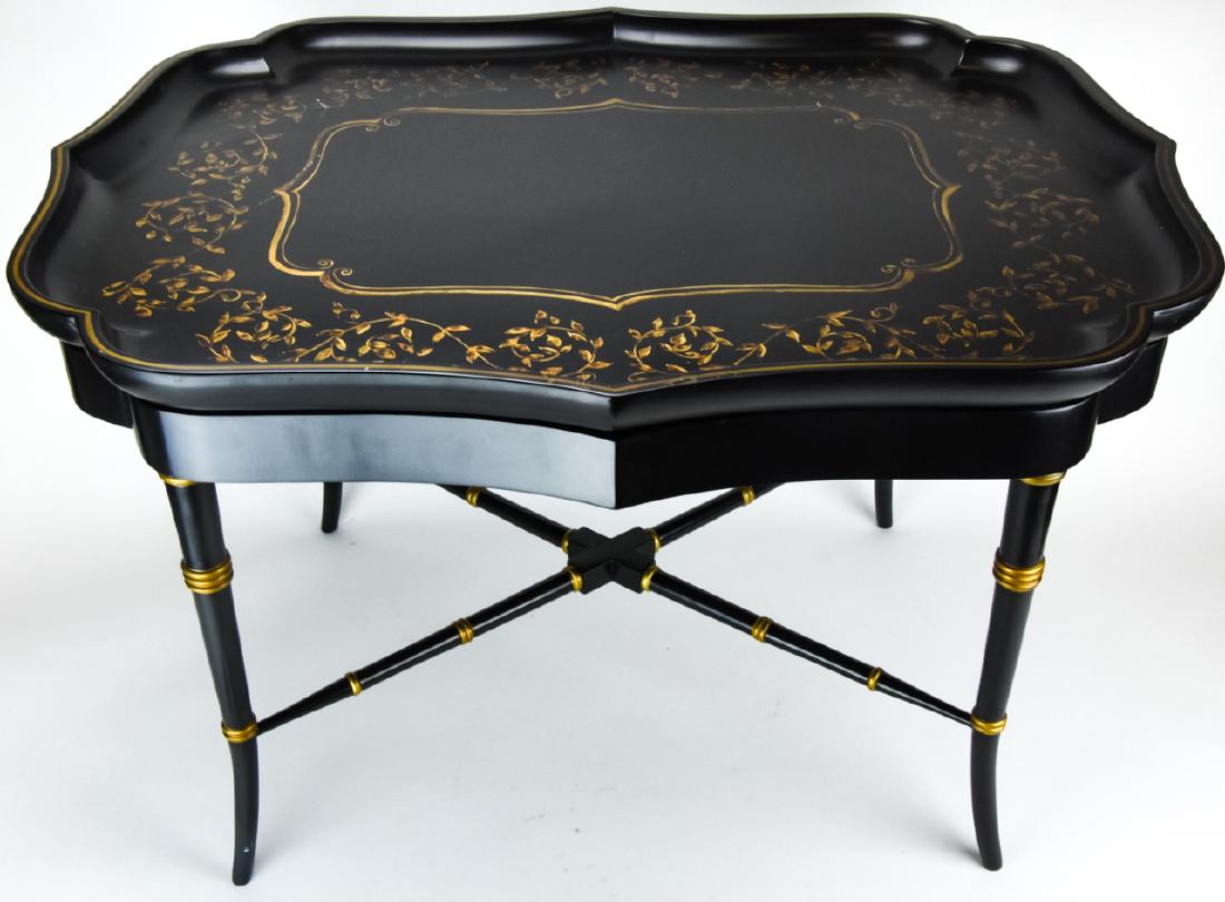 Chinoiserie Style Faux Bamboo Tray Table (1 of 8)