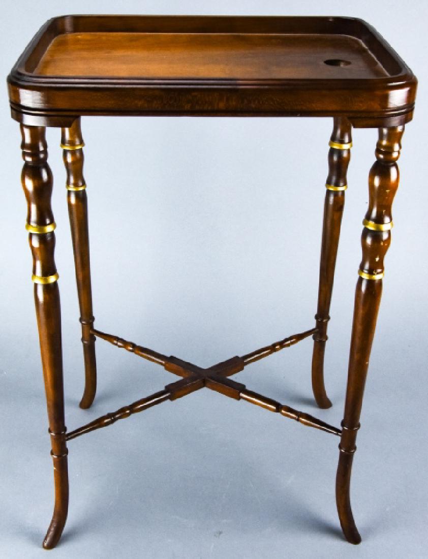 Regency Style Faux Bamboo Small Scale Side Table (1 of 8)