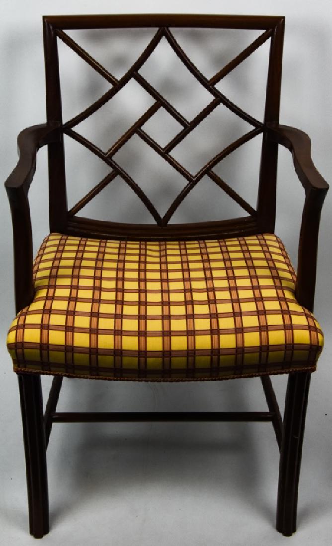 Sheraton Style Arm Chair W Custom Upholstered Seat (1 of 9)