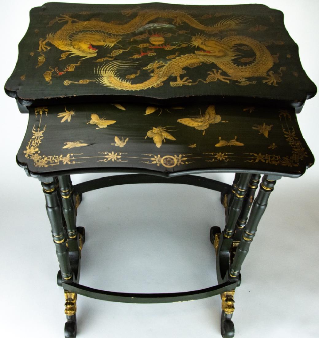 Chinoiserie Style Dragon Motif Nesting Tables (1 of 10)