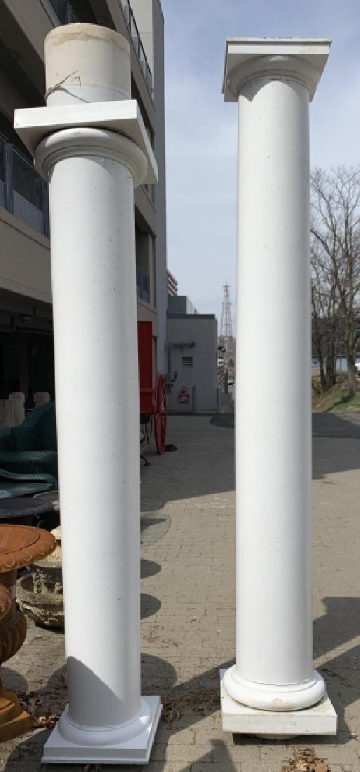 Pair Composite Tuscan Style Tapered 8 Foot Columns (1 of 6)