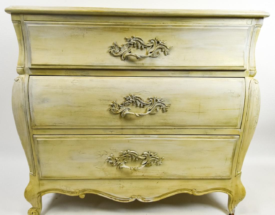 French Provincial Bombe Style Bureau / Dresser (1 of 9)