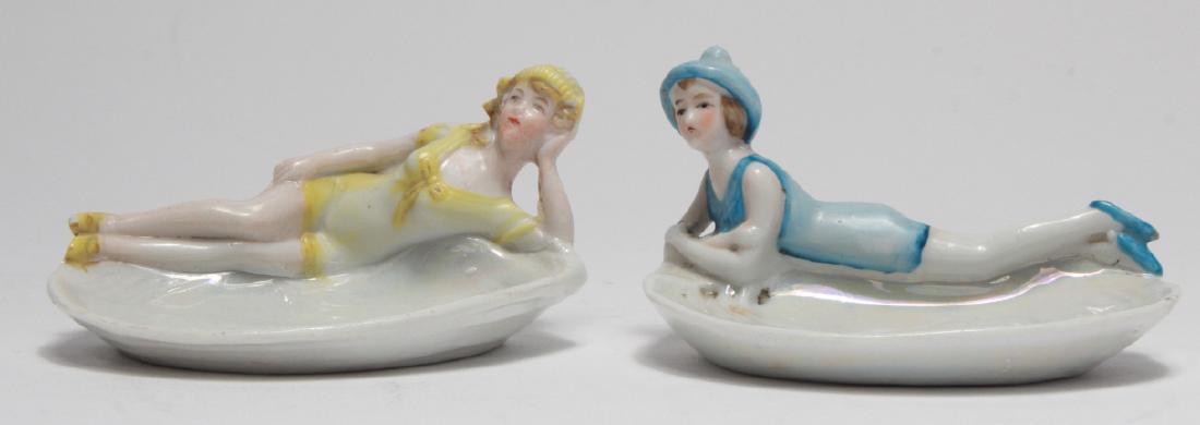 Pair German Porcelain Bathing Beauties on Shells (1 of 10)