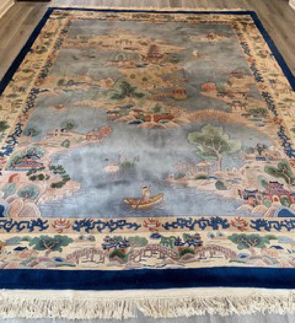 Chinese Art Deco Style Pictorial Wool Rug / Carpet (1 of 8)