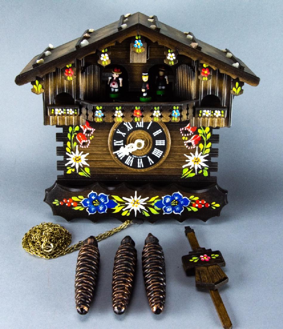 Swiss Traditional Hand Carved Musical Cuckoo Clock (1 of 10)