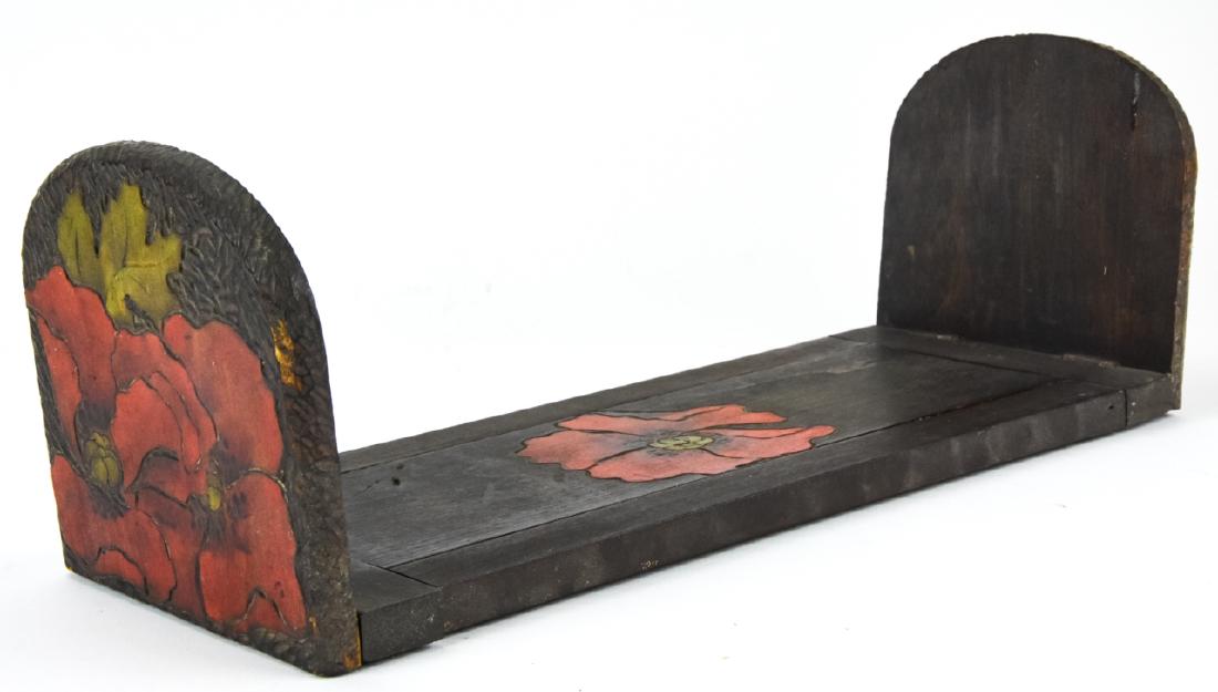 Antique Arts & Crafts Pyrography Book Stand (1 of 5)