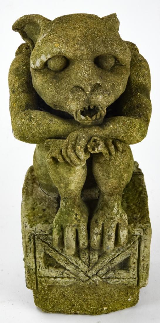 Cast Stone Garden Style of French Gothic Gargoyle (1 of 6)