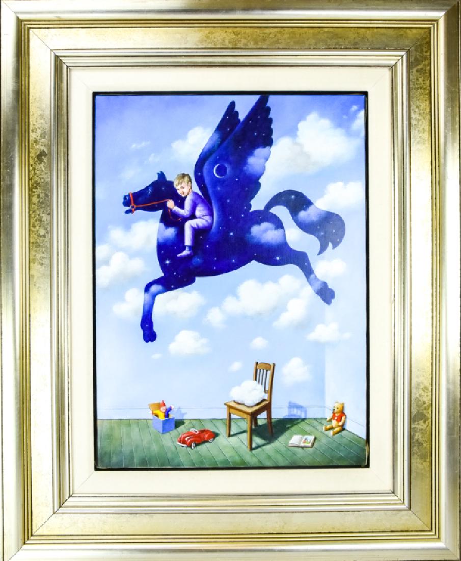Rafal Olbinski Boy on Pegasus Oil Painting (1 of 10)