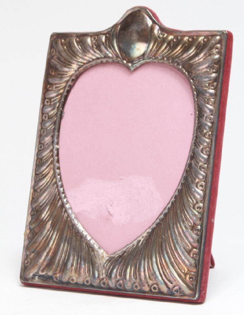Art Nouveau Style Sterling Silver Heart Form Frame (1 of 5)