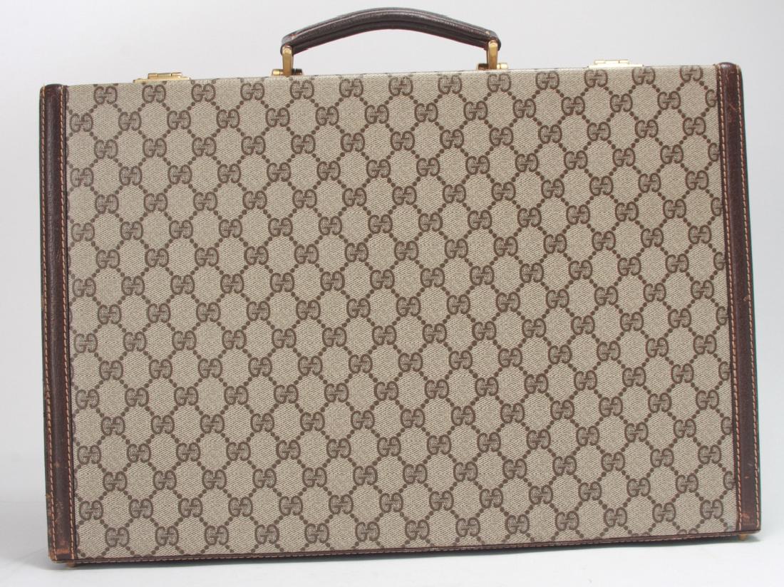 vintage gucci briefcase leather