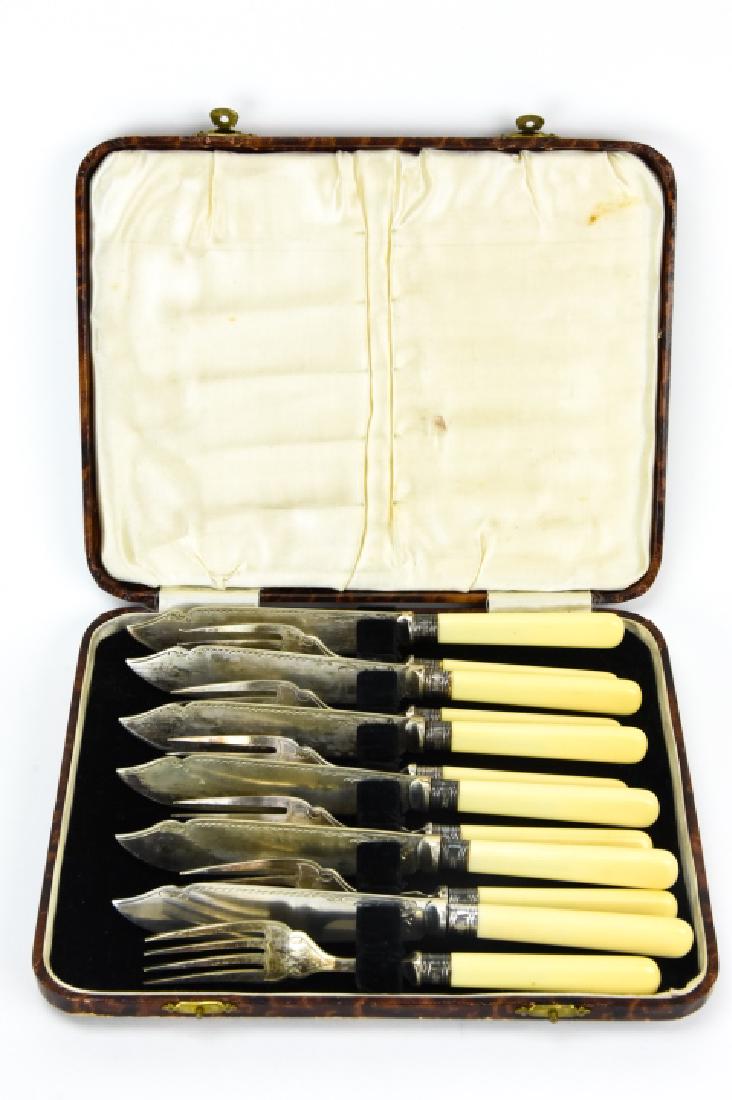 Sterling Silver Fish Knife & Fork Set for 6 (1 of 10)