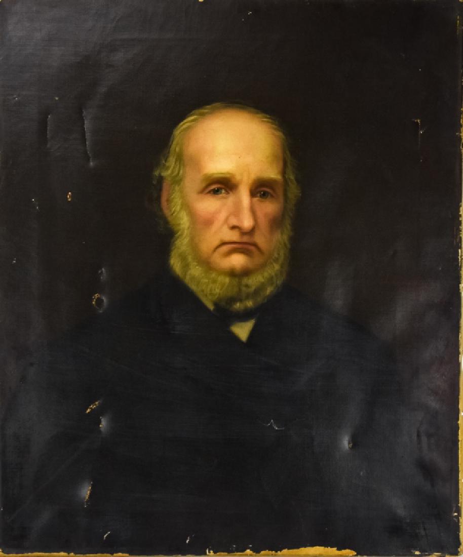 Antique  American School Oil Painting Portrait (1 of 10)