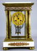 Antique French Empire Gilt Bronze & Marble Clock