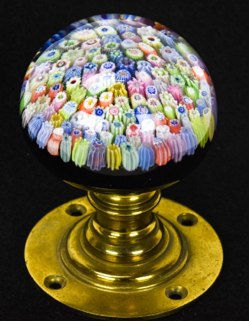 Blown Art Glass Millefiori Newel Post Finial (1 of 6)