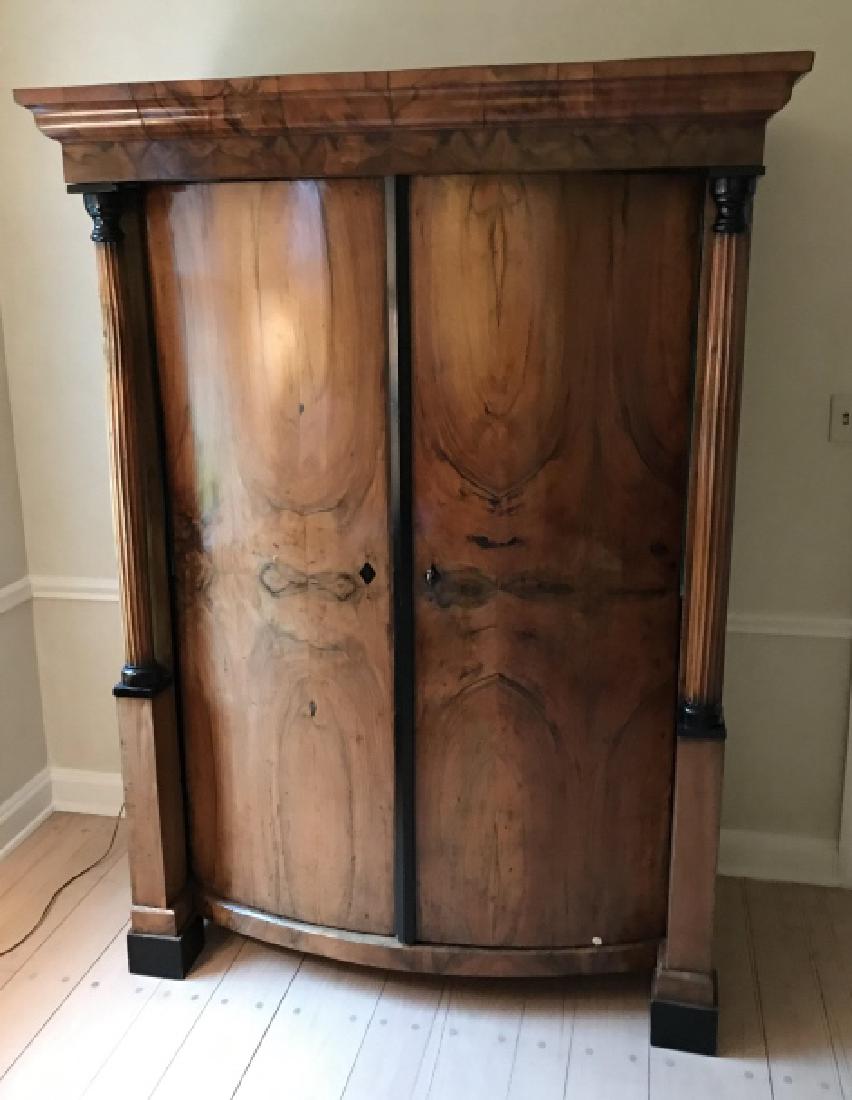 Antique 19th C Biedermeier Armoire Refitted as Bar (1 of 4)