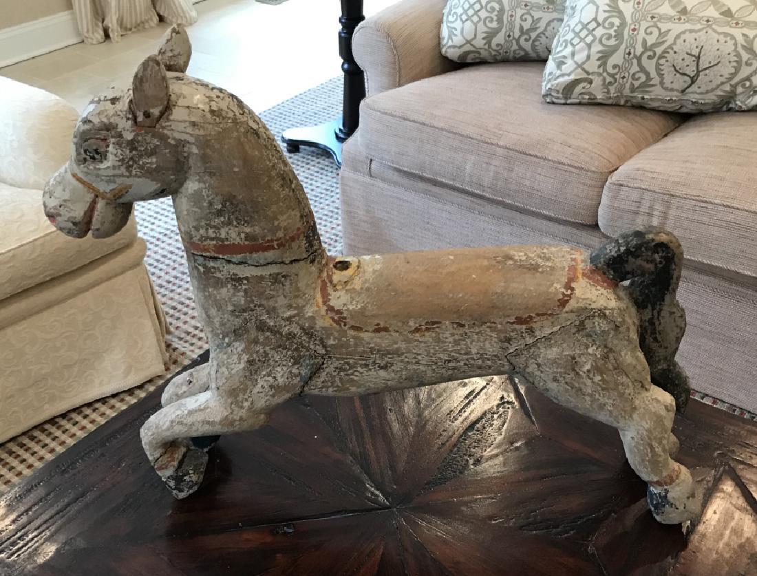 Antique Hand Carved & Original Paint Horse Statue (1 of 3)