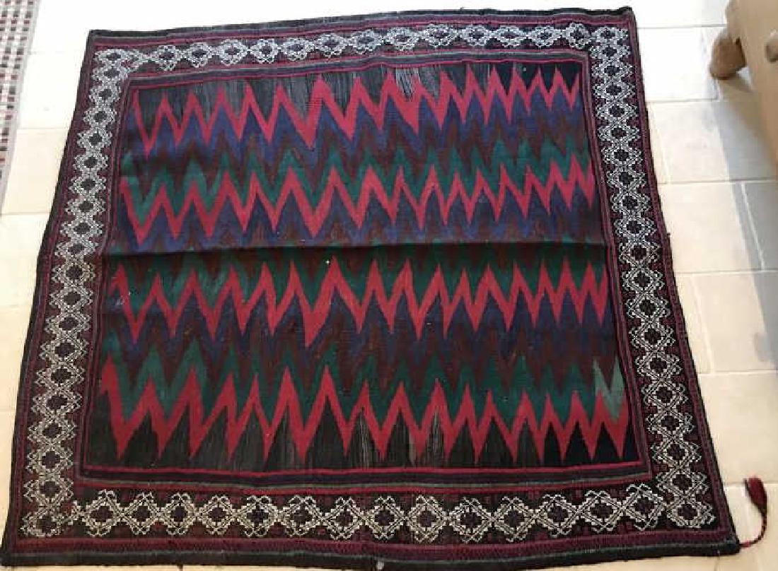 Antique Hand Knotted Persian Throw Rug Carpet (1 of 2)