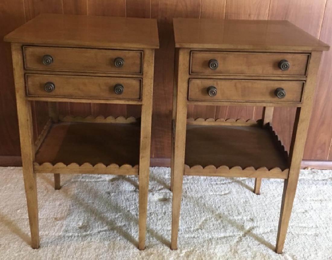 Pair Vintage Wooden Nightstands / End Tables (1 of 5)