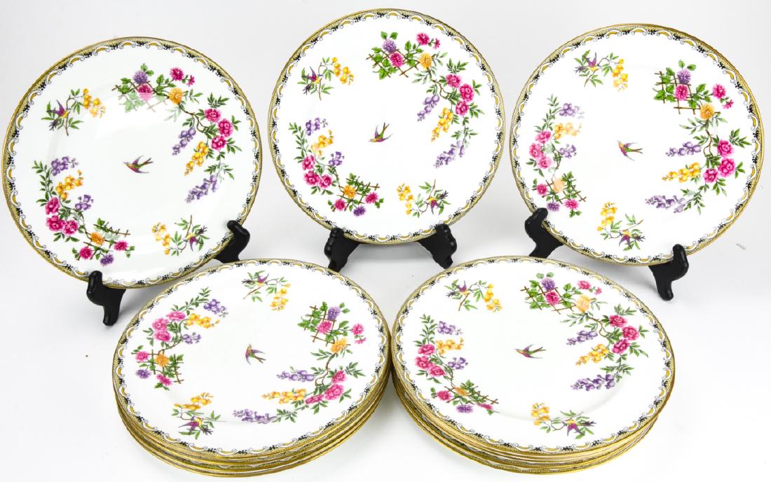 Set of 12 Antique Aynsley Mikado Pattern Plates (1 of 9)