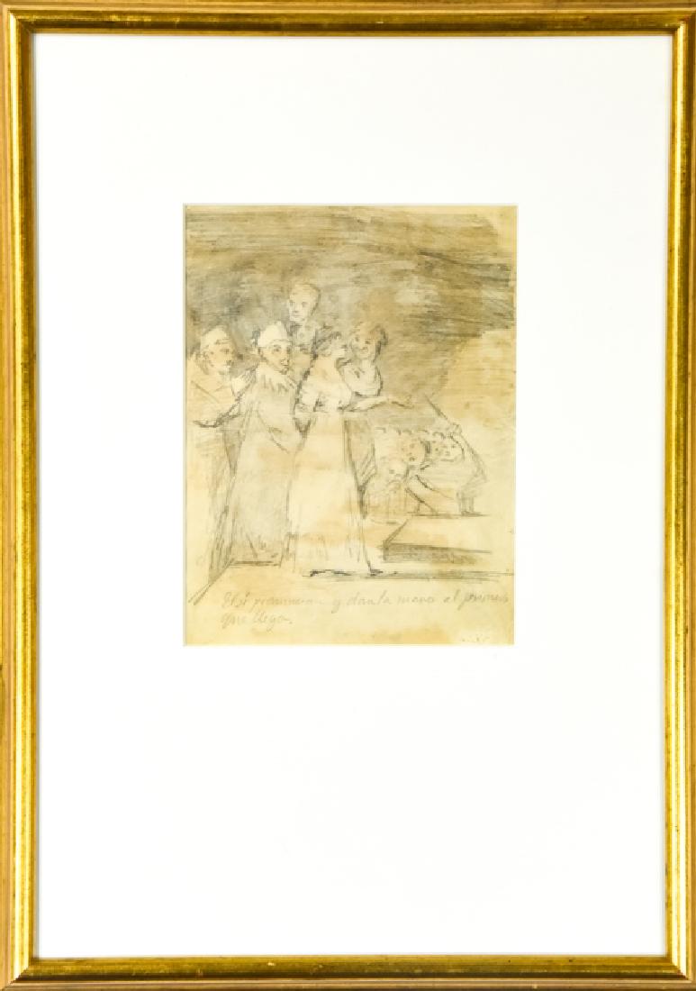 Antique 19th C Sketch After Francisco de Goya (1 of 10)
