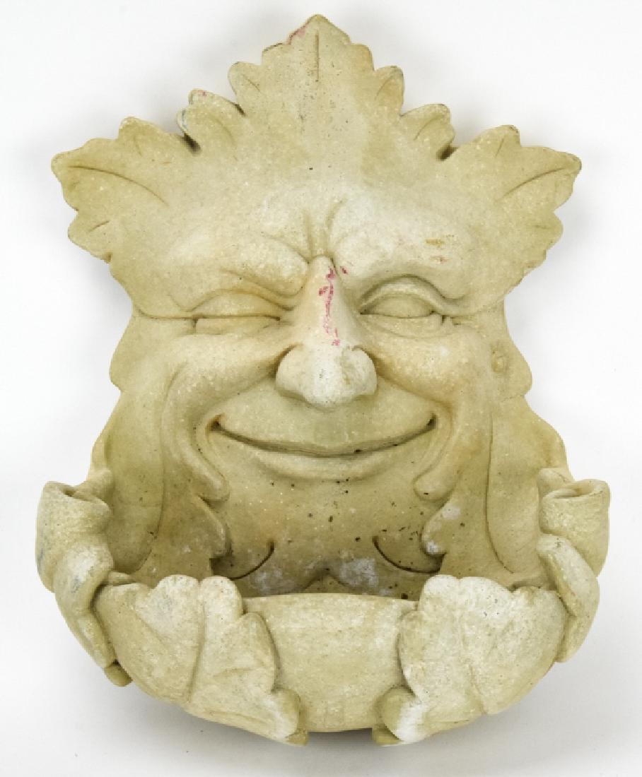 Cast Stone Gargoyle Face Garden Wall Plaque (1 of 6)