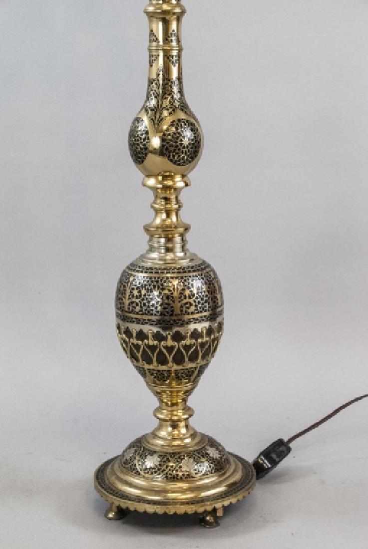 Vintage Persian Cloisonne / Champleve Brass Lamp (1 of 3)