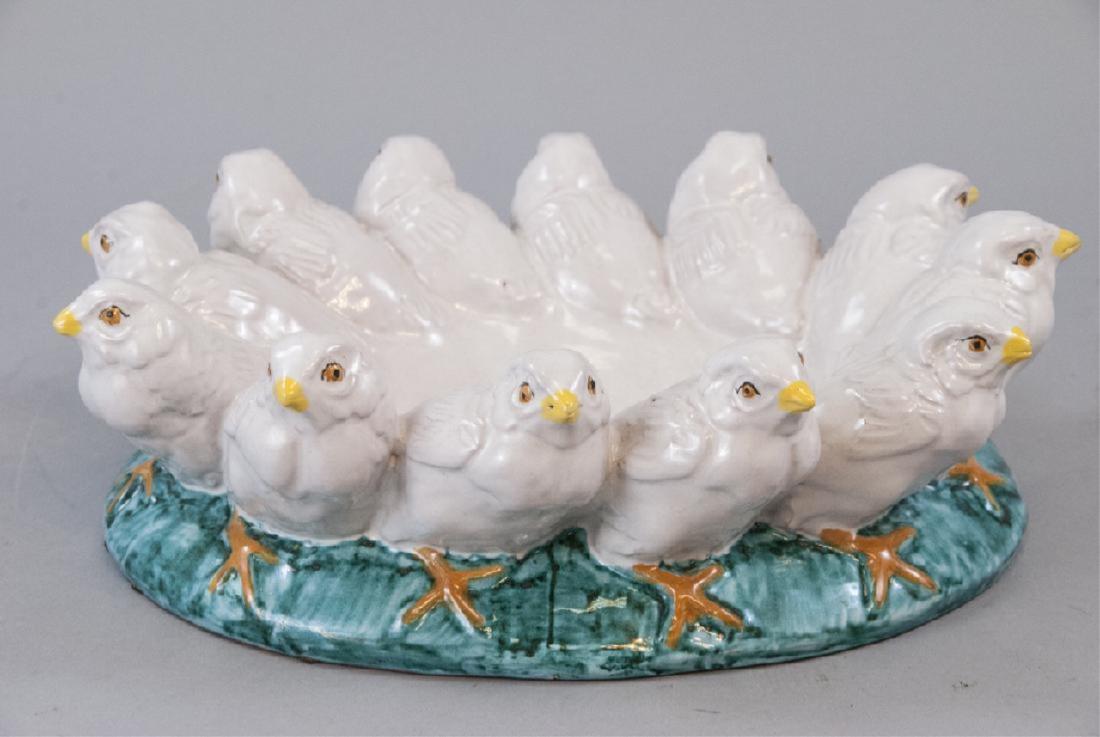 Figural Italian Majolica Pottery Center Piece (1 of 2)