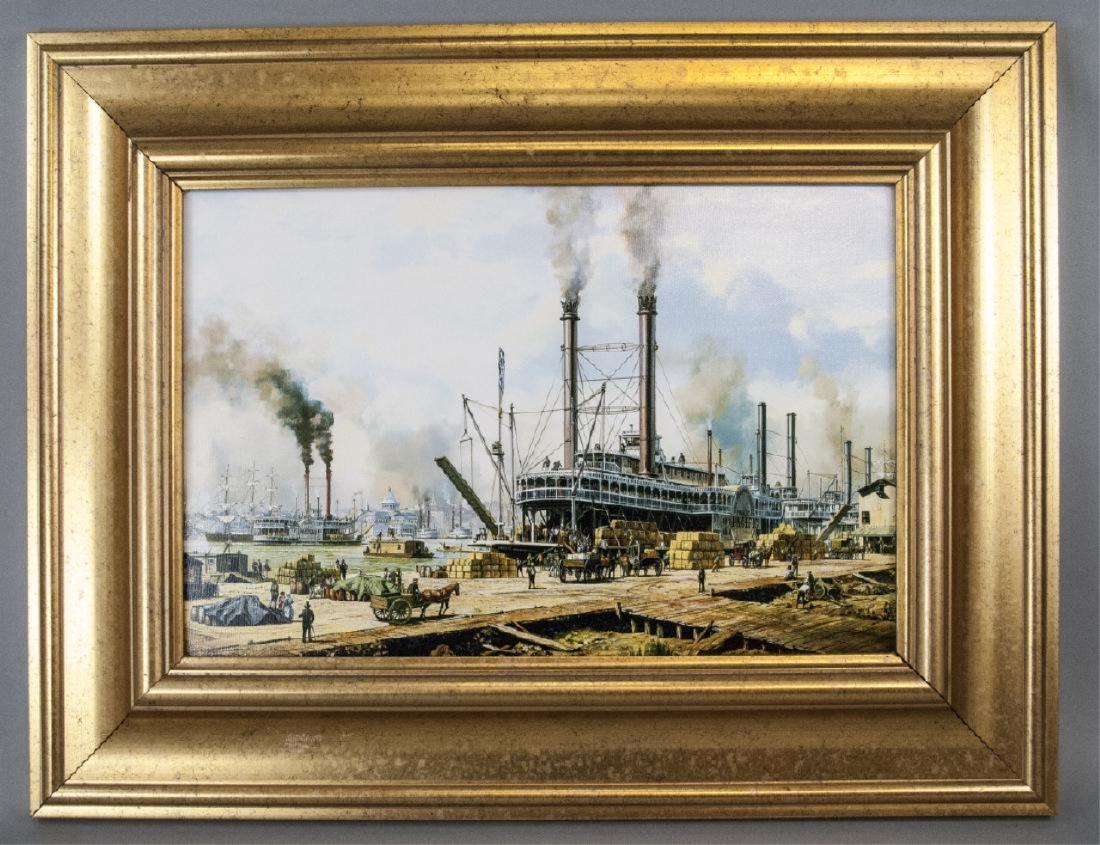 Roy Cross Canvas Print New Orleans Marine Scene (1 of 3)