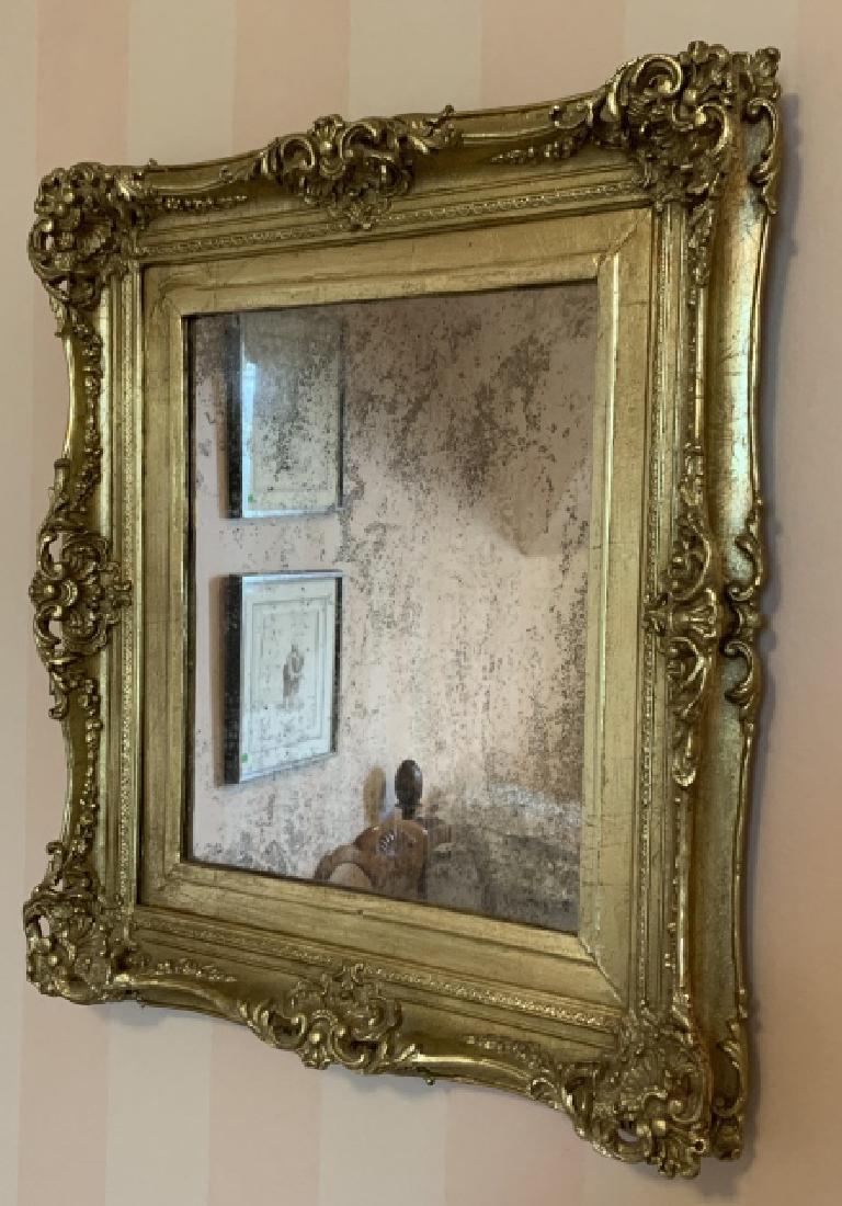 French Impressionist Style Gilt Frame W Mirror: French Impressionist Style Gilt Frame W Mirror. Antique gilt frame with center antique mirror. 21 inches x 18 inches. Property of a Greenwich, Connecticut estate.