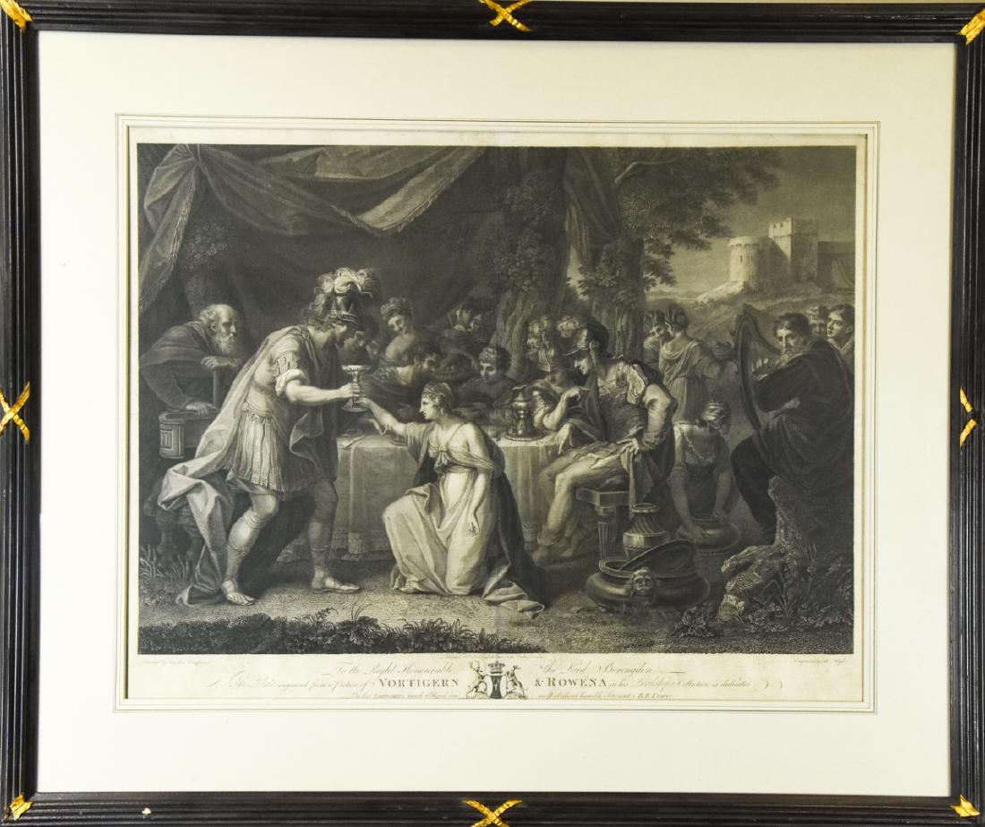 Antique 19th C Engraving Vortigern & Rowena Play (1 of 10)
