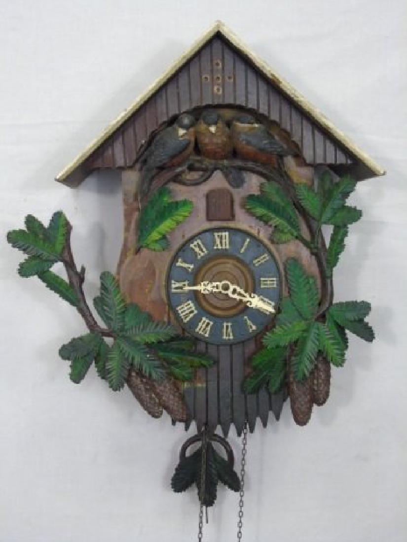 Vintage Hand Carved Black Forest Cuckoo Clock (1 of 4)