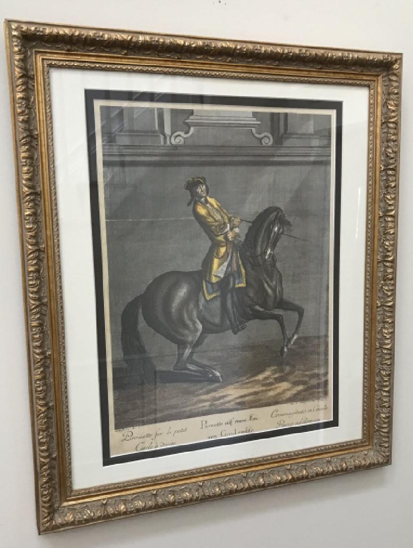 Gilt Framed French Military Equestrian Print (1 of 3)