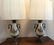 2 Paris Porcelain Style Lamps Bronze Ormolu Swans
