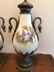 2 Paris Porcelain Style Lamps Bronze Ormolu Swans - 4