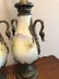 2 Paris Porcelain Style Lamps Bronze Ormolu Swans - 6