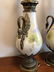 2 Paris Porcelain Style Lamps Bronze Ormolu Swans - 7