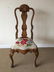 Queen Anne Inlaid Side Chair W Needlepoint Seat - 8