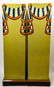 Pair Hollywood Regency Hand Painted Pedestals