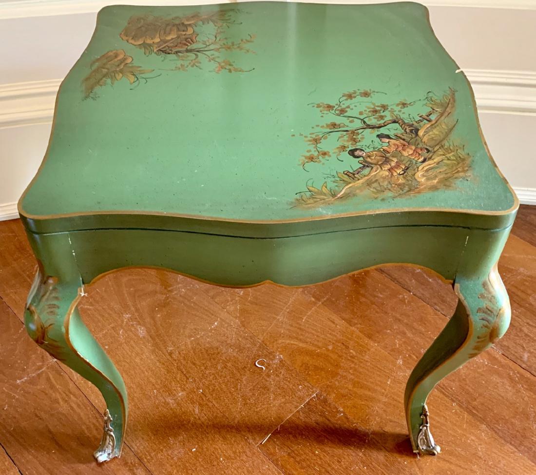 Queen Anne Chinoiserie Style Side / End Table (1 of 4)
