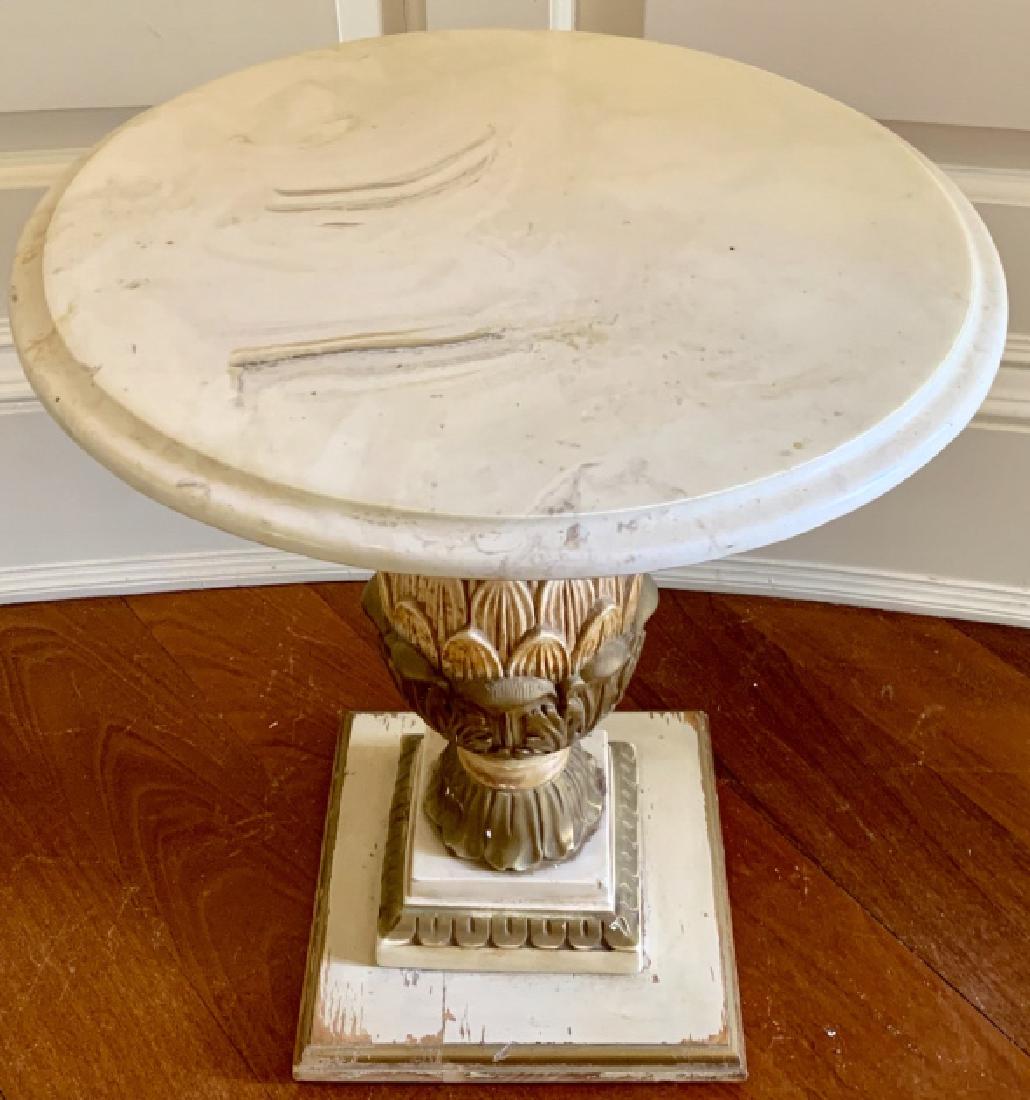 Italian Florentine Style Marble Top Side Table (1 of 5)