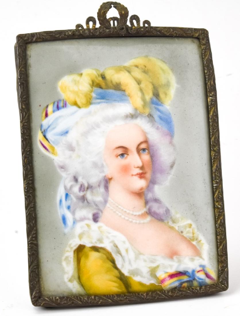 Antique French Portrait Miniature on Porcelain (1 of 6)