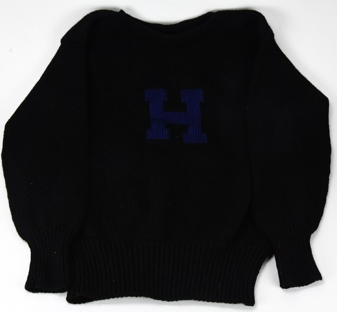 Vintage H Letterman College Wool Sweater (1 of 6)