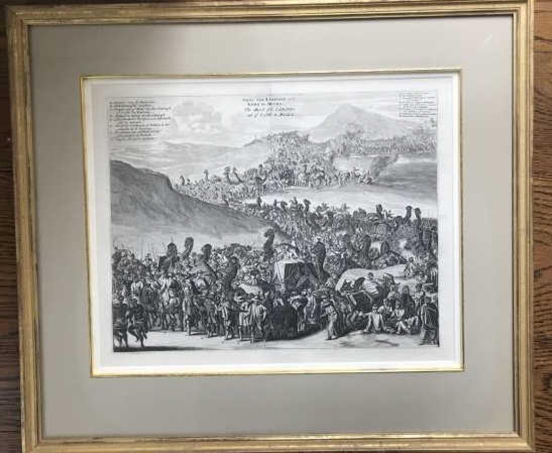Antique Framed Engraving - March Out of Cairo (1 of 5)